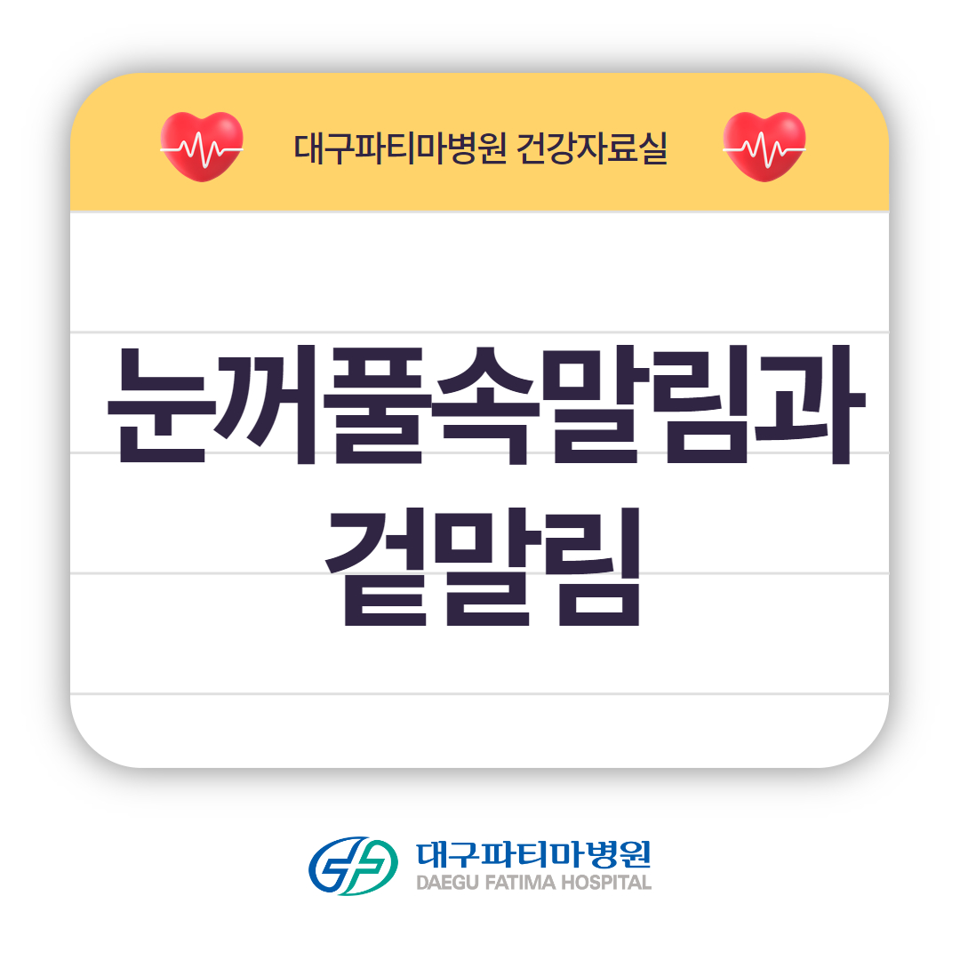 눈꺼풀속말림과 겉말림 관련이미지